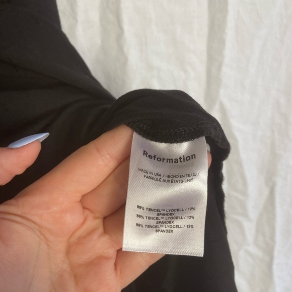 Reformation Lydia Knit Two Piece Pencil Skirt and Tank Top in Black Size Large - Picture 8 of 16